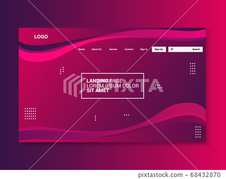 Colorful striped paper art landing page, interface design, vector, illustration. Colorful striped paper art landing page, interface design, vector, illustration. 68432870