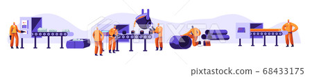 Metallurgy Industry Set. Resource Mining, Smelting Metallurgy Industry Set. Resource Mining, Smelting 68433175