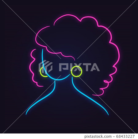 Neon profile picture faceless avatar 68433227