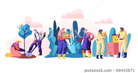 Senior People Gardening and Beekeeping Hobby Senior People Gardening and Beekeeping Hobby 68433671