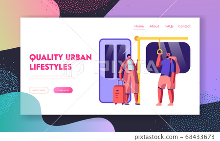 Subway Website Landing Page. People in Metro Subway Website Landing Page. People in Metro 68433673