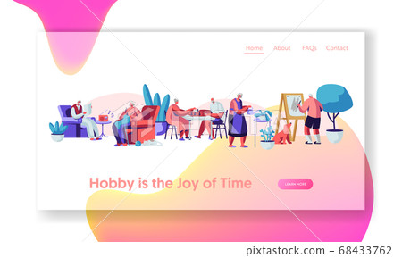 Senior People Creative Hobby. Elderly Characters Senior People Creative Hobby. Elderly Characters 68433762