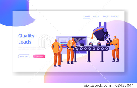 Metallurgy Industry Workers Smelting Metal 68433844