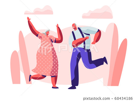 Senior Married Couple Sparetime with Dancing 68434186