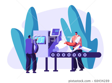Engineers Male Characters Set Up Parts of Robot Engineers Male Characters Set Up Parts of Robot 68434289