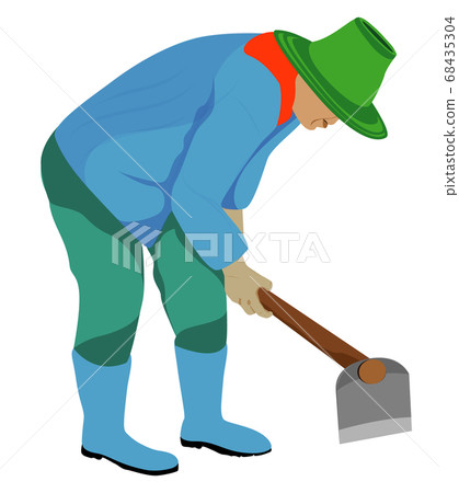 isolated agriculturist cartoon shape vector design 68435304