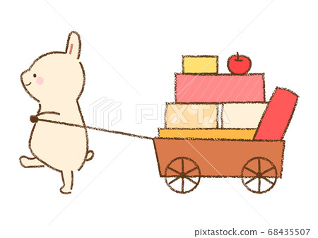 Illustration of a rabbit moving 68435507