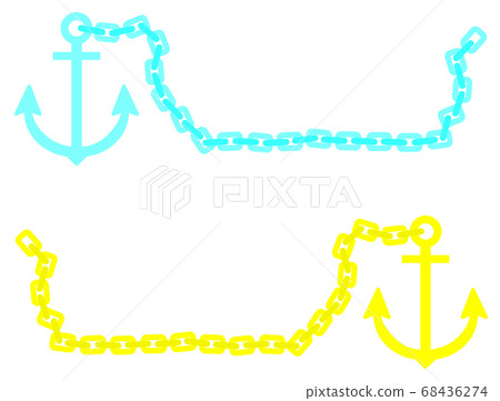 Anchor and chain illustration Anchor and chain illustration 68436274