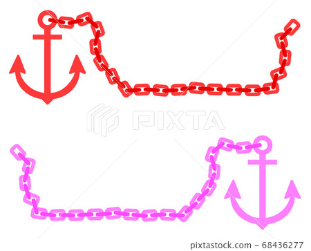 Anchor and chain illustration 68436277