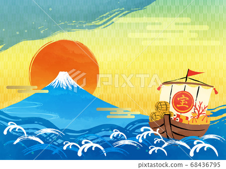Mount Fuji and the treasure ship Mount Fuji and the treasure ship 68436795
