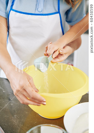Making pancake dough Making pancake dough 68438599