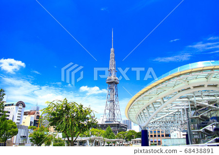 Nagoya city, water spaceship and TV tower landscape Nagoya city, water spaceship and TV tower landscape 68438891