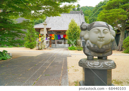 [新四國曼陀羅聖地] 40號[四國不動36號]愛媛縣今治市20年Korinji Daikoku Tenseki雕像和本堂 68440103