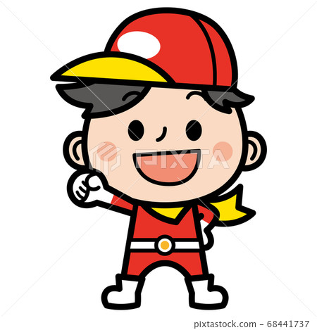 Boy hero _ decided pose 68441737