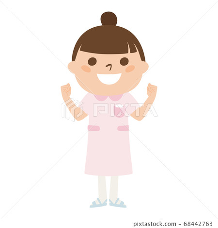 Illustration of female nurse. A woman full of energy. Illustration of female nurse. A woman full of energy. 68442763