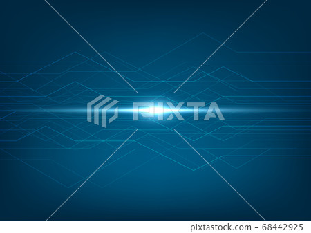 Abstract lines technology connection digital data and big data background. 68442925