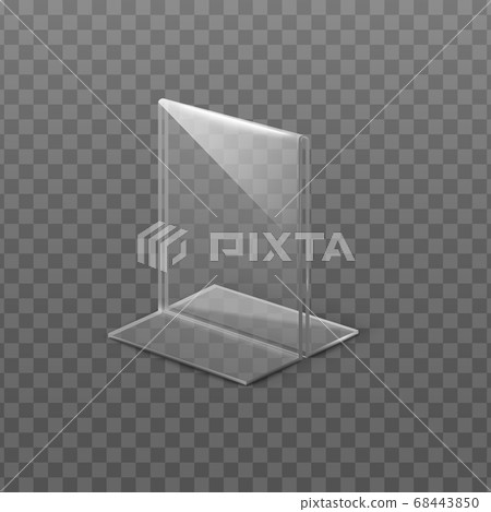 Table information stand or menu tent mockup vector illustration isolated. Table information stand or menu tent mockup vector illustration isolated. 68443850