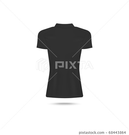 Download Realistic Black Women S Polo T Shirt Mockup Stock Illustration 68443864 Pixta