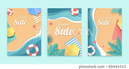 Cover template for summer sale 68444323