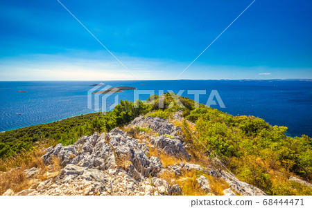 Panoramic view on adriatic coast from The Gaj Panoramic view on adriatic coast from The Gaj 68444471
