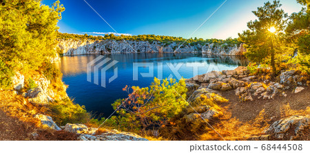 Panoramic view of The Zmajevo oko, Dragon's Eye Panoramic view of The Zmajevo oko, Dragon's Eye 68444508