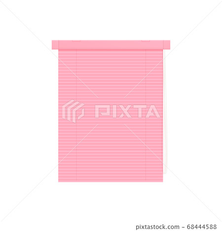 Window pink blinds or jalousie realistic vector illustration mockup isolated. 68444588