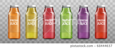 Download Colorful Fresh Juice Bottle Mockup Set Isolated Stock Illustration 68444637 Pixta