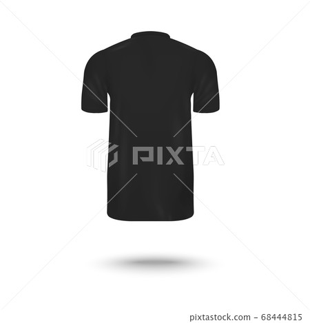 Black men's T-shirt mockup isolated on white background. Black men's T-shirt mockup isolated on white background. 68444815
