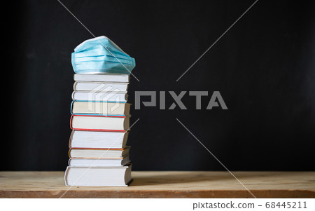 back to school during covid pandemic pile of books back to school during covid pandemic pile of books 68445211