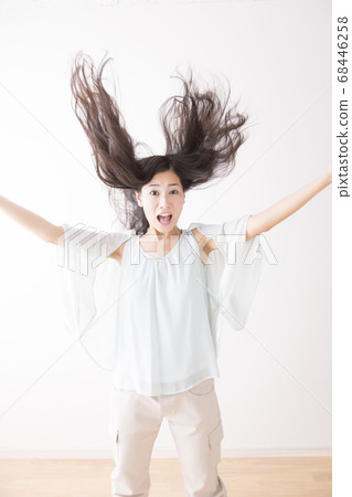 jumping woman 68446258