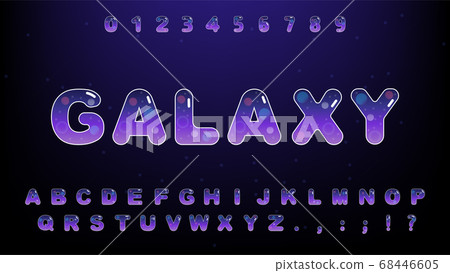 Cute galaxy alphabet set Cute galaxy alphabet set 68446605