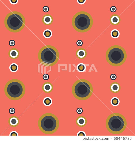 Abstract seamless pattern with colorful circles on - Stock Illustration ...