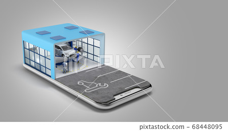 concept of mobile car service service station and concept of mobile car service service station and 68448095