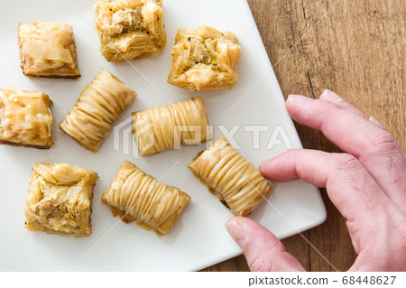 baklava, turkish, chocolate 68448627