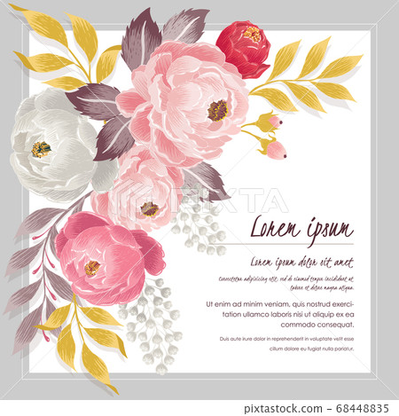 Vector illustration of a floral frame in spring - Stock Illustration ...