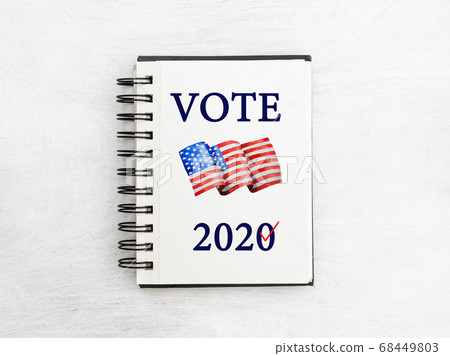 Beautiful card with the image of the American Flag 68449803