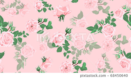 Roses Seamless Pattern for Wedding Decoration. Roses Seamless Pattern for Wedding Decoration. 68450640
