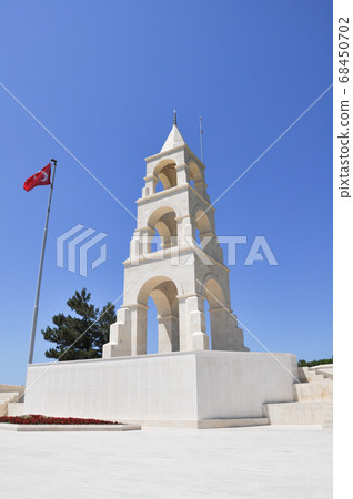 Canakkale, Turkey - 24 June 2011: 57th Infantry Regiment Monument and cemetery. The 57th Infantry Regiment was a regiment of the Ottoman Army during World War I. 68450702