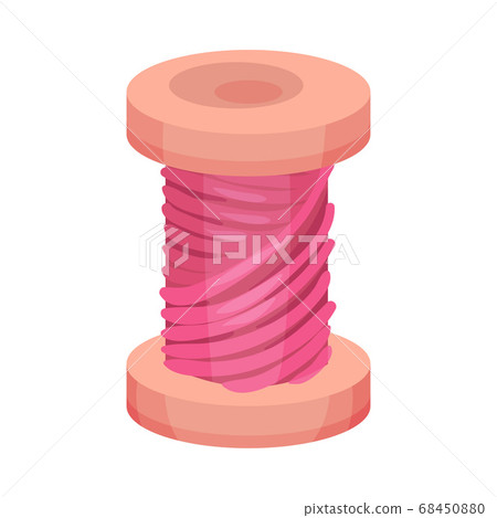 Thread Spool or Bobbin as Sewing Accessory Vector Illustration Thread Spool or Bobbin as Sewing Accessory Vector Illustration 68450880