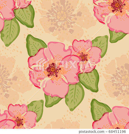 Colorful floral Seamless pattern with hand drawn Colorful floral Seamless pattern with hand drawn 68451196