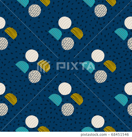 Simple abstract circle forms seamless pattern. 68451546