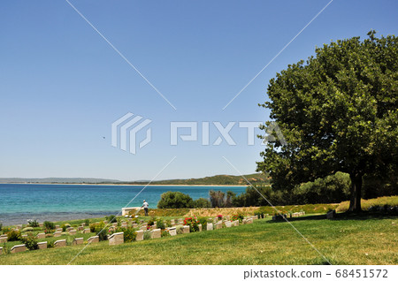 Canakkale, Turkey - June 24, 2011: Anzac Cove and Anzac Cemetery 68451572