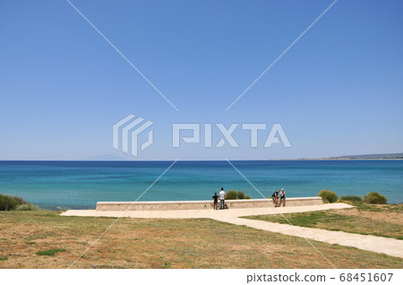 Canakkale, Turkey - June 24, 2011: ANZAC sign on the wall by the sea. 68451607