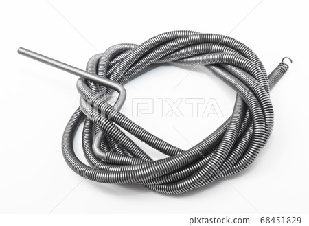 new plumbers snake on white background 68451829