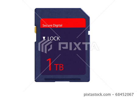 New one terabyte SD memory card isolated on white 68452067