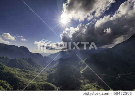 The magical sunset on O Quy Ho mountain pass The magical sunset on O Quy Ho mountain pass 68452896