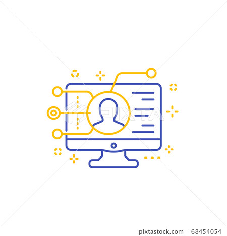 Affiliate marketing icon, line vector 68454054