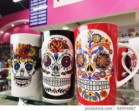 萬聖節墨西哥死骷髏杯日 68454067
