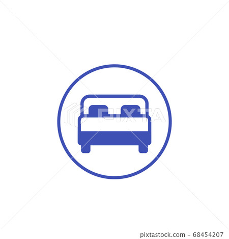 bedroom, double bed icon bedroom, double bed icon 68454207