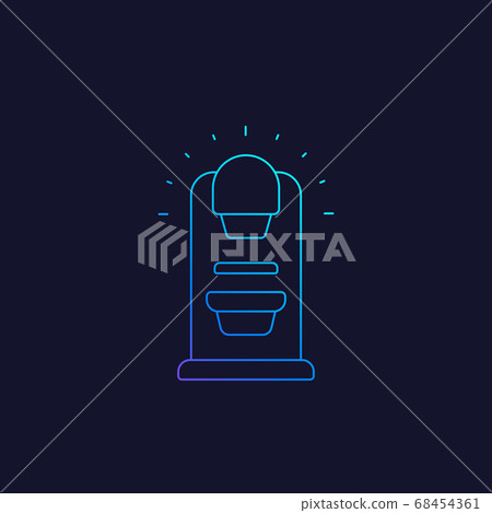 Mammography machine vector line icon 68454361